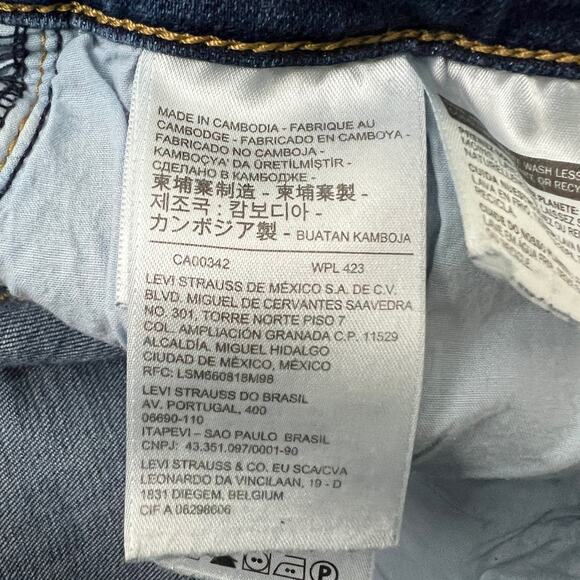 Levi's 721 High Rise Skinny Ankle Jeans womens sz 28 dark wash distressed - Picture 11 of 14